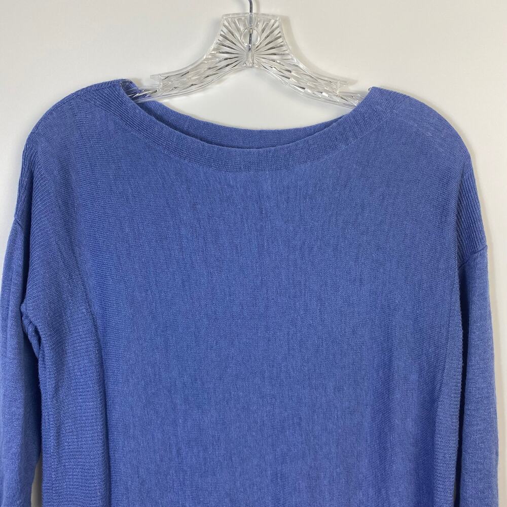 J Jill Womens Linen Blouse Blue Size XSP - Picture 3 of 9